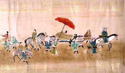 Parte de la Sexta Embajada Coreana a Japón en la época de la sucesión de Tokugawa Ietsuna en 1651, posiblemente por Kano Masunobu, 1655-57